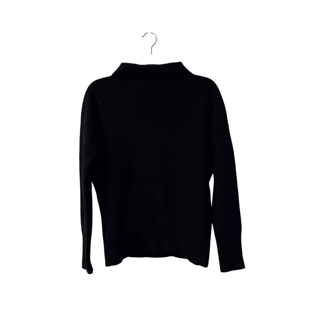 Vince XS Plush 100% Cashmere Funnel Neck Sweater $448 Turtleneck Black - Picture 3 of 7